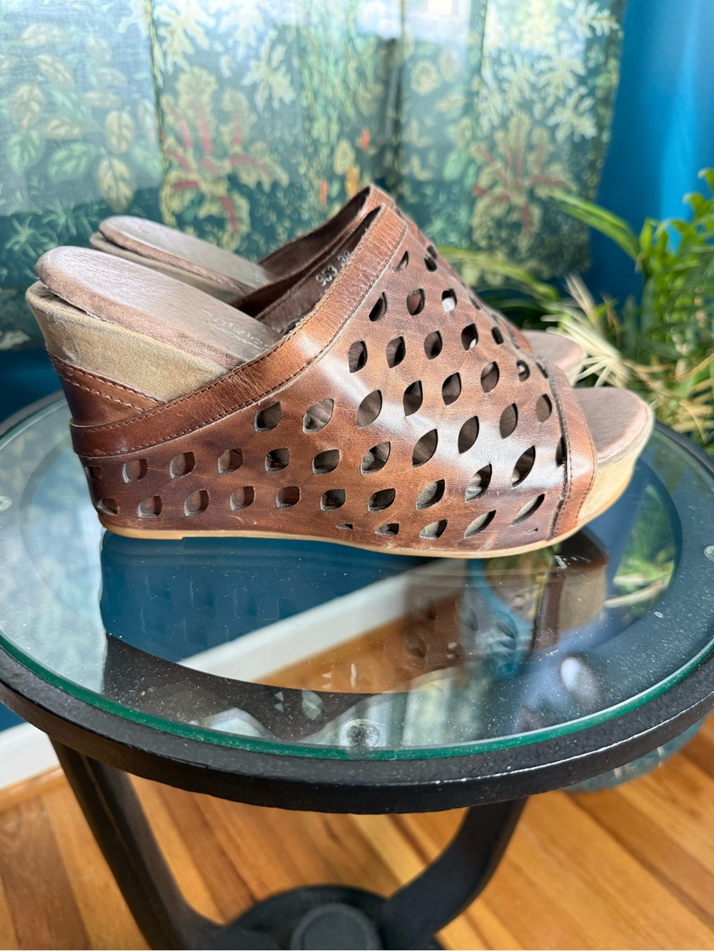 Vintage Antelope Leather Wedges Size 7.5